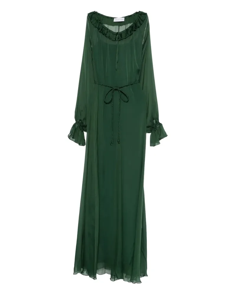 Raquel Diniz Kate ruffled tie maxi dress - Grün Grün