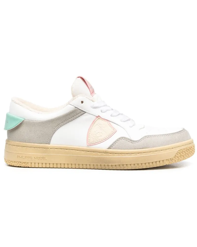 Philippe Model Sneakers in Colour-Block-Optik - Weiß Weiß