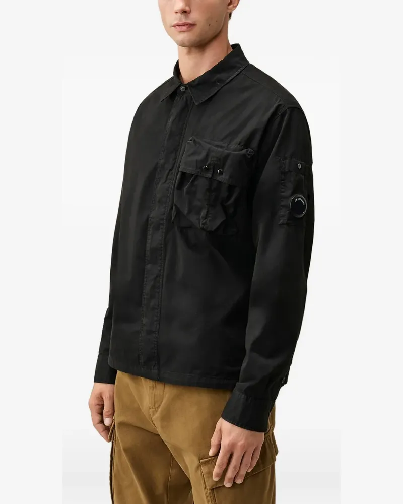 C.P. Company Hemd aus Gabardine - Schwarz Schwarz