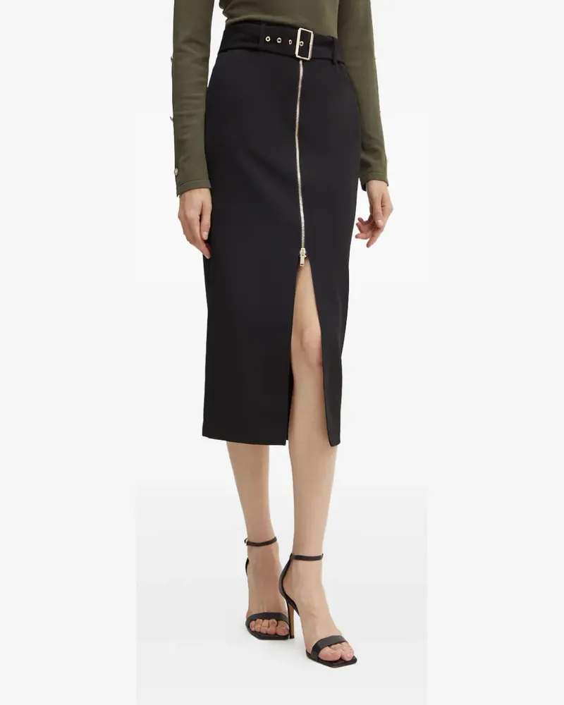 Liu Jo zip-fastening midi skirt - Schwarz Schwarz