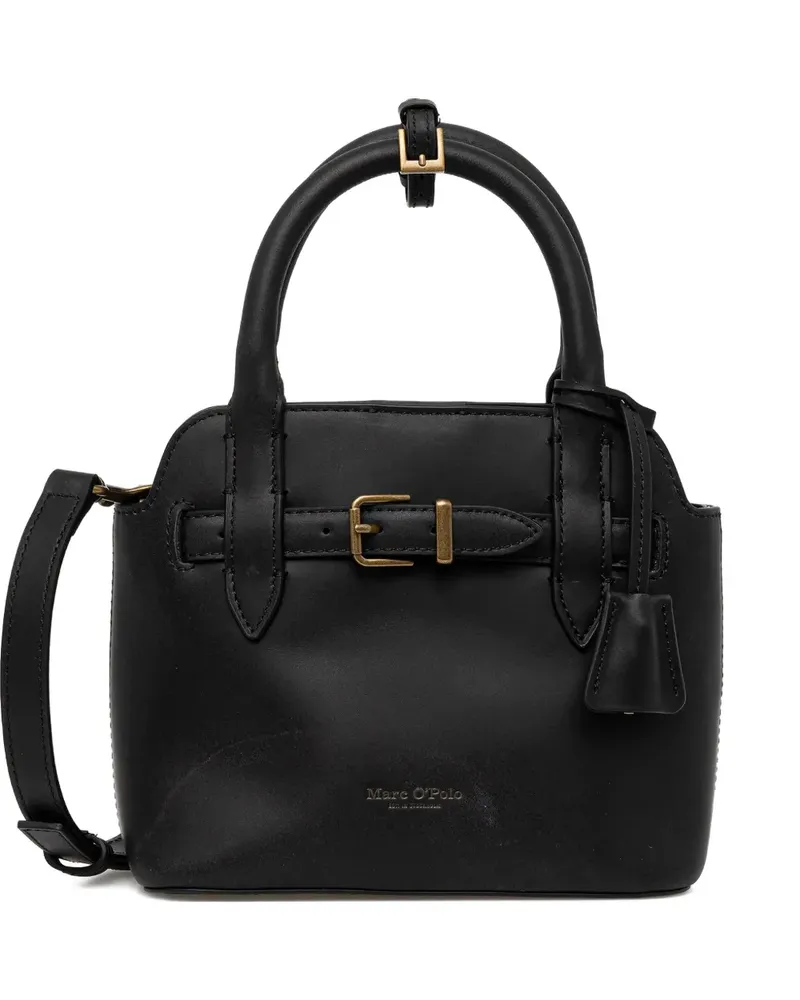 Marc O'Polo small leather tote bag - Schwarz Schwarz