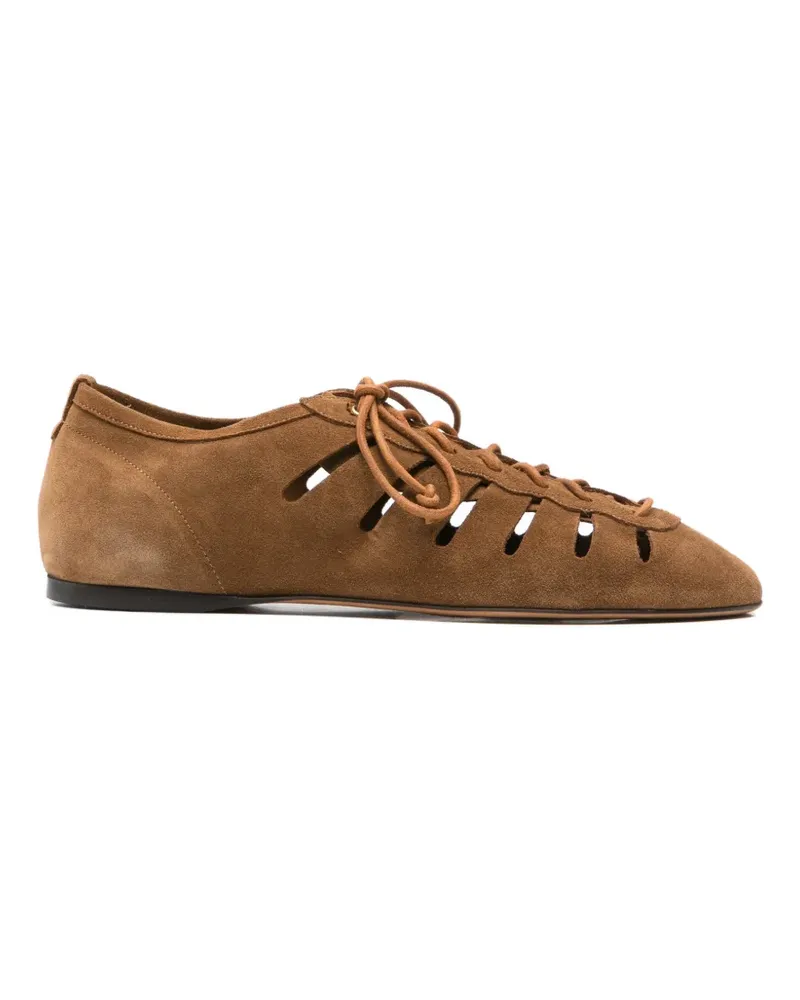 Isabel Marant Leyza Gd Ballerinas mit Cut-Out - Braun Braun