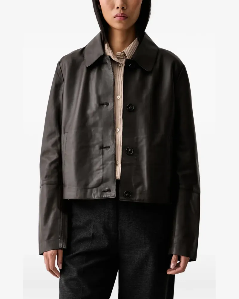 Marc O'Polo leather jacket - Braun Braun