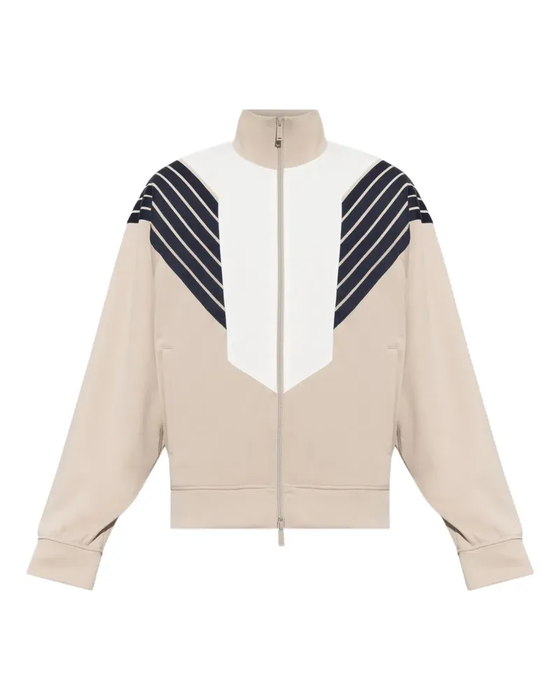 Dsquared2 panelled stripe-detail track jacket - Nude Nude