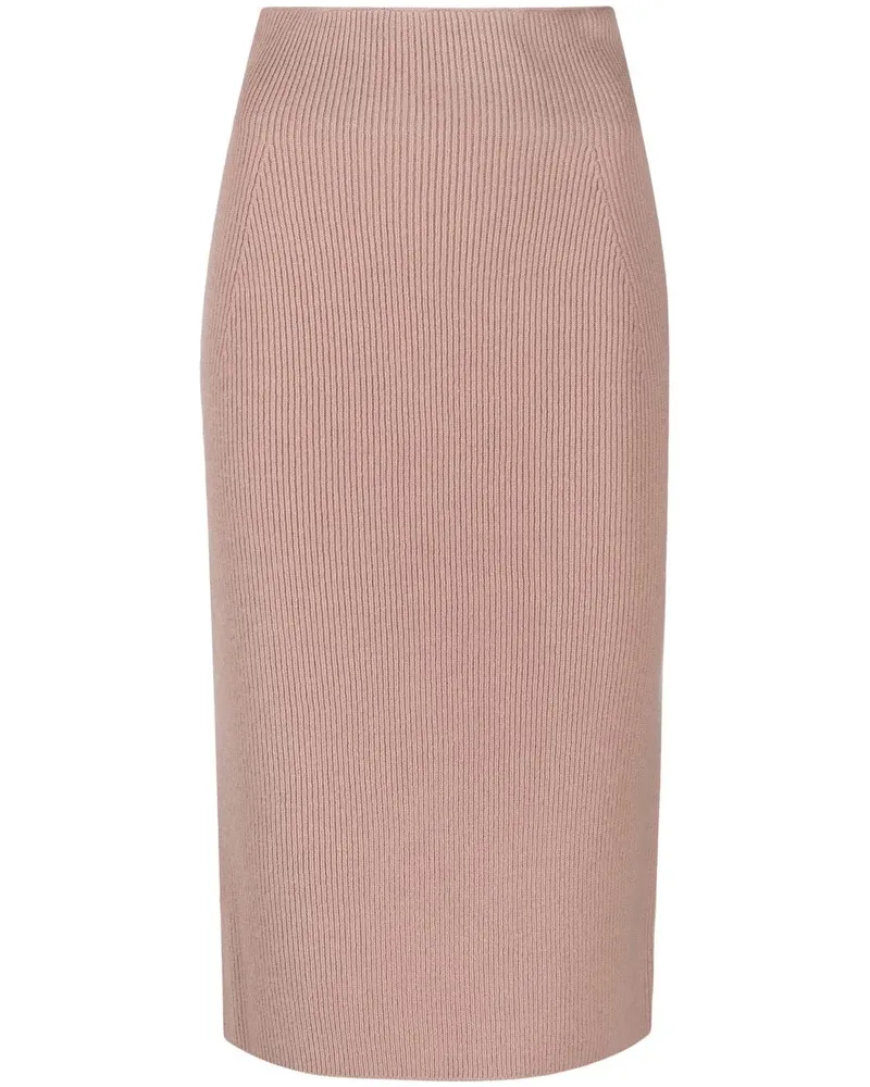 Stella McCartney Gestrickter Midirock - Nude Nude