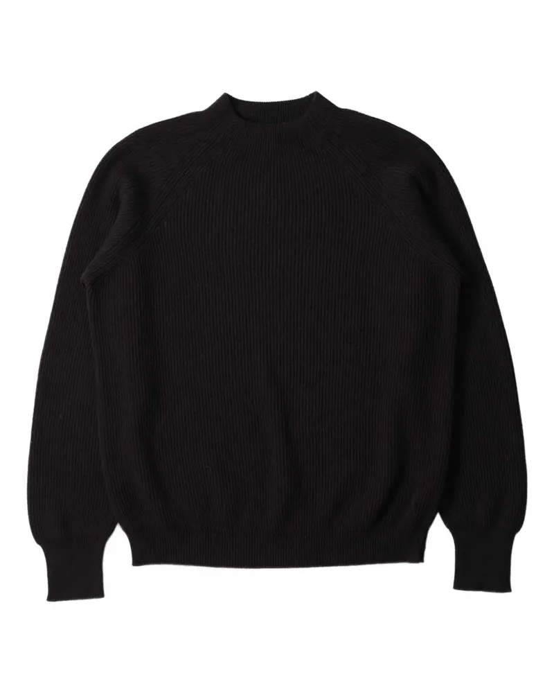 Margaret Howell Gerippter Pullover - Schwarz Schwarz