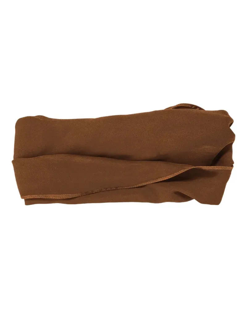 Jennifer Behr Kaylee Haarreif aus Seidensatin - Braun Braun