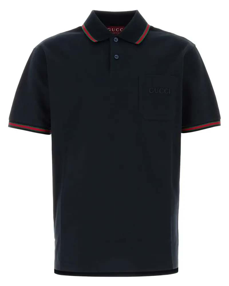 Gucci Poloshirt mit Logo-Stickerei - Blau Blau
