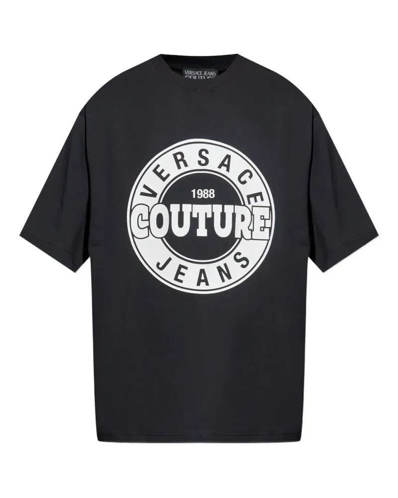 Versace Jeans T-Shirt mit Logo-Print - Schwarz Schwarz