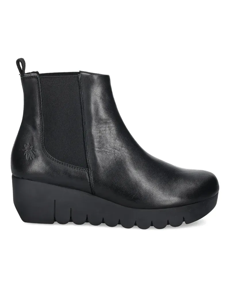 Fly London wedge-heel chelsea boots - Schwarz Schwarz