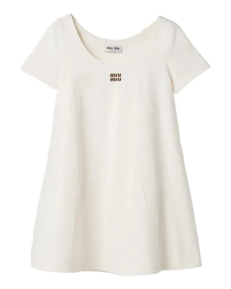 Miu Miu jersey mini-dress - Weiß Weiß