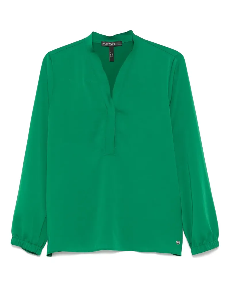 Marc Cain Bluse mit V-Ausschnitt - Grün Grün