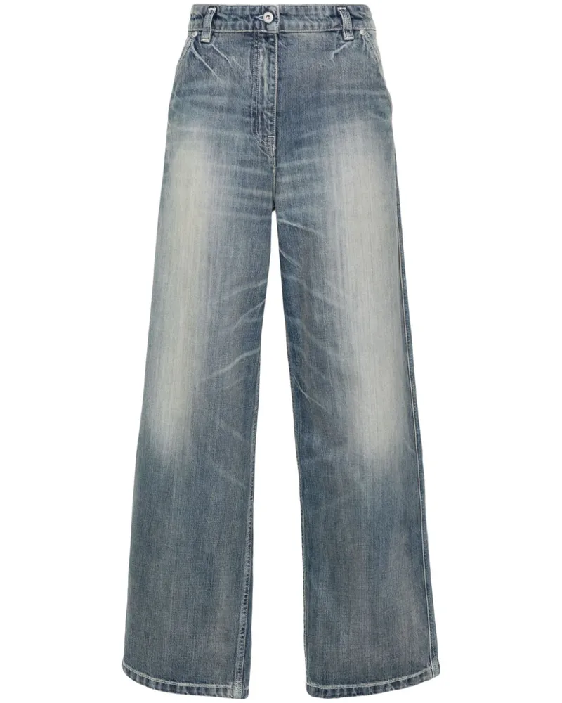 Kenzo Tief sitzende Wide-Leg-Jeans Blau