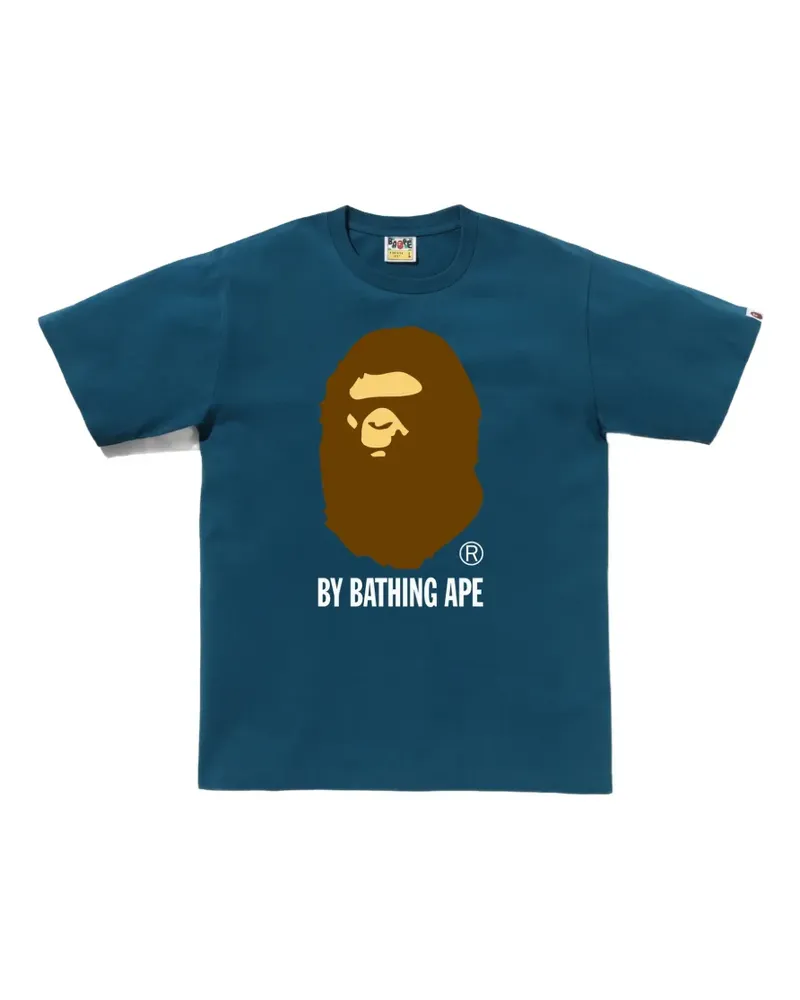 BAPE logo-print T-shirt - Blau Blau