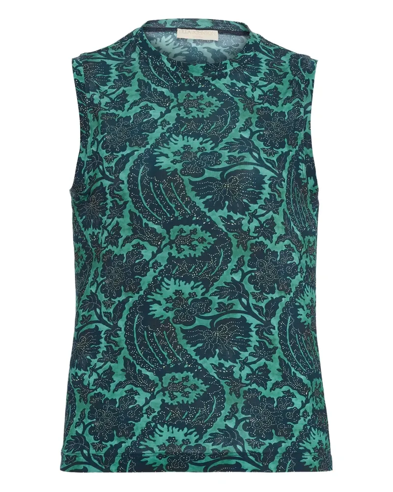 Ulla Johnson Midikleid mit abstraktem Print - Blau Blau