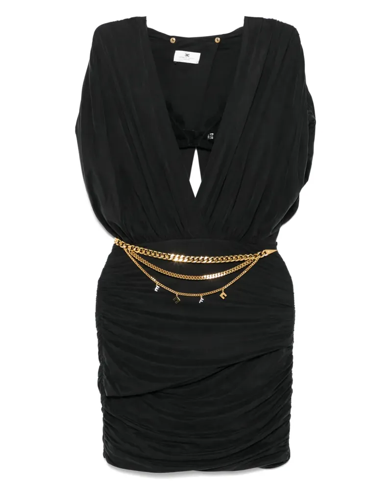 Elisabetta Franchi Minikleid mit Cut-Out - Schwarz Schwarz