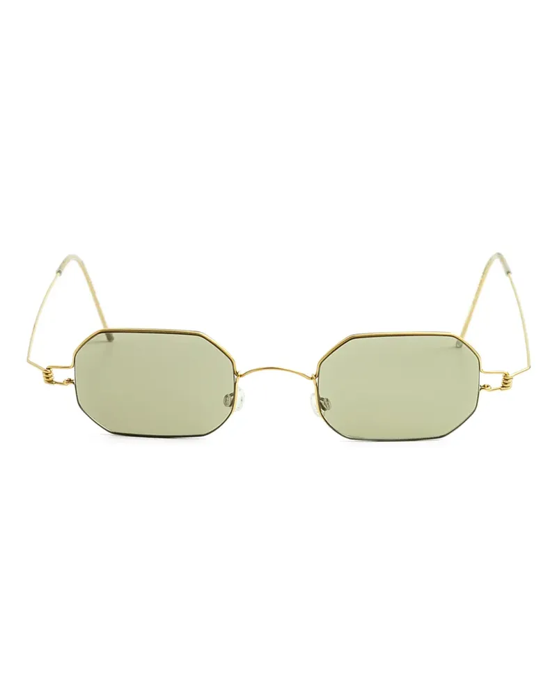 Lindberg Sonnenbrille mit achteckigem Gestell - Gold Gold