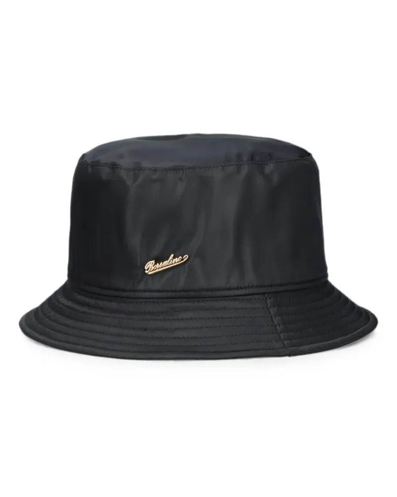Borsalino Morgan Fischerhut mit Logo-Schild - Schwarz Schwarz