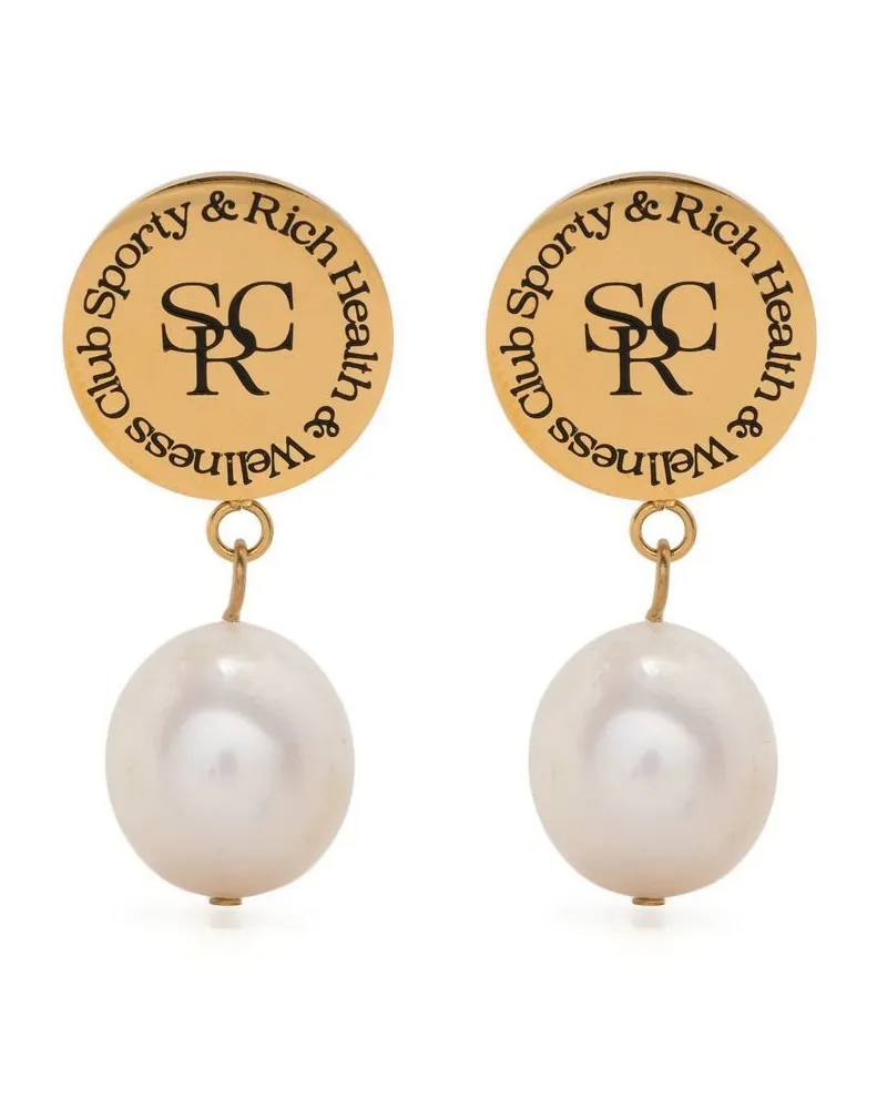 SPORTY & RICH Ohrringe mit Logo - PEARL Pearl
