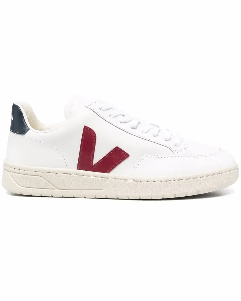 VEJA V-12 Sneakers mit Kontrasteinsatz - Weiß Weiß