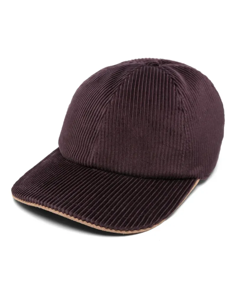 Eleventy Baseballkappe aus Cord - Violett Violett