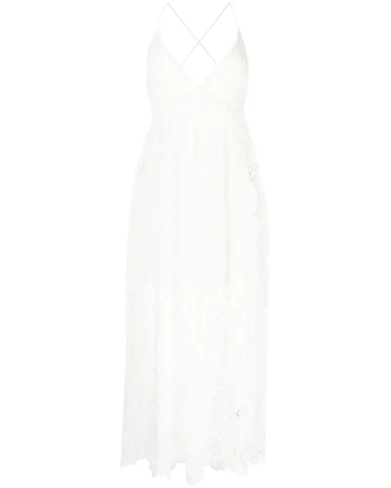 Zimmermann Besticktes Lexi Kleid - Weiß Weiß