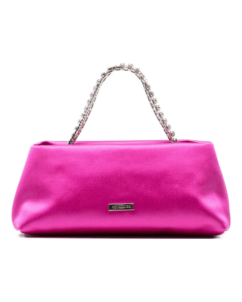 Aquazzura Mini Temptation Tote Bag mit Kristallen - Rosa Rosa