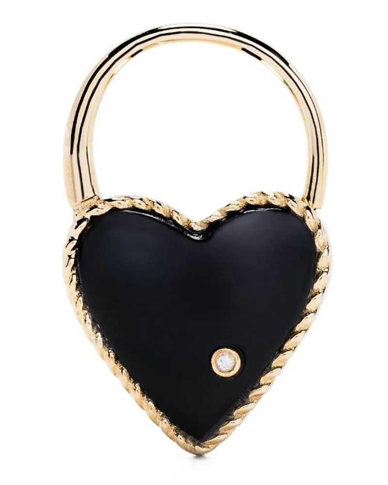Yvonne Léon Cadenas Coeur Creole mit Diamanten - Gold Gold