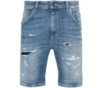 Jeans-Shorts mit Tragefalten