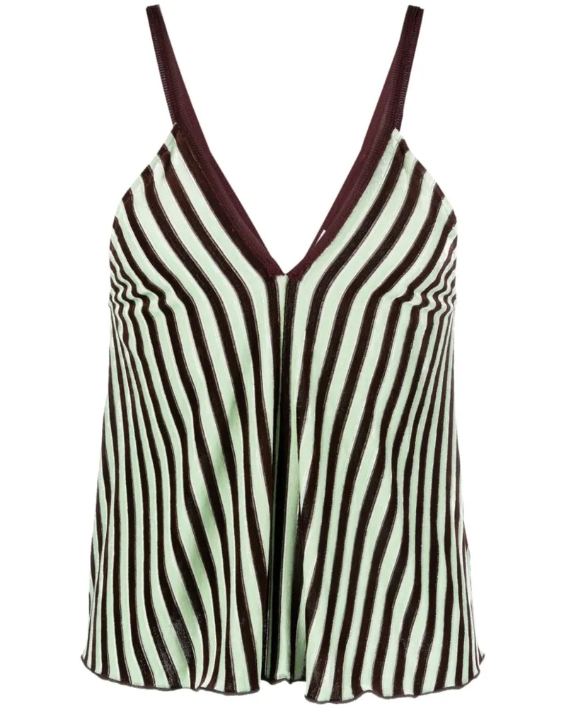 forte_forte Oberteil mit V-Ausschnitt - Grün Grün