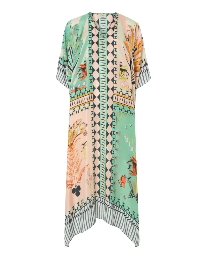 Temperley London Amber V-neck maxi dress - Rosa Rosa