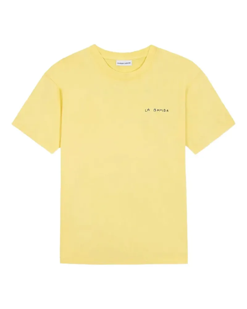 Maison Labiche La Bamba T-Shirt mit rundem Ausschnitt - Gelb Gelb