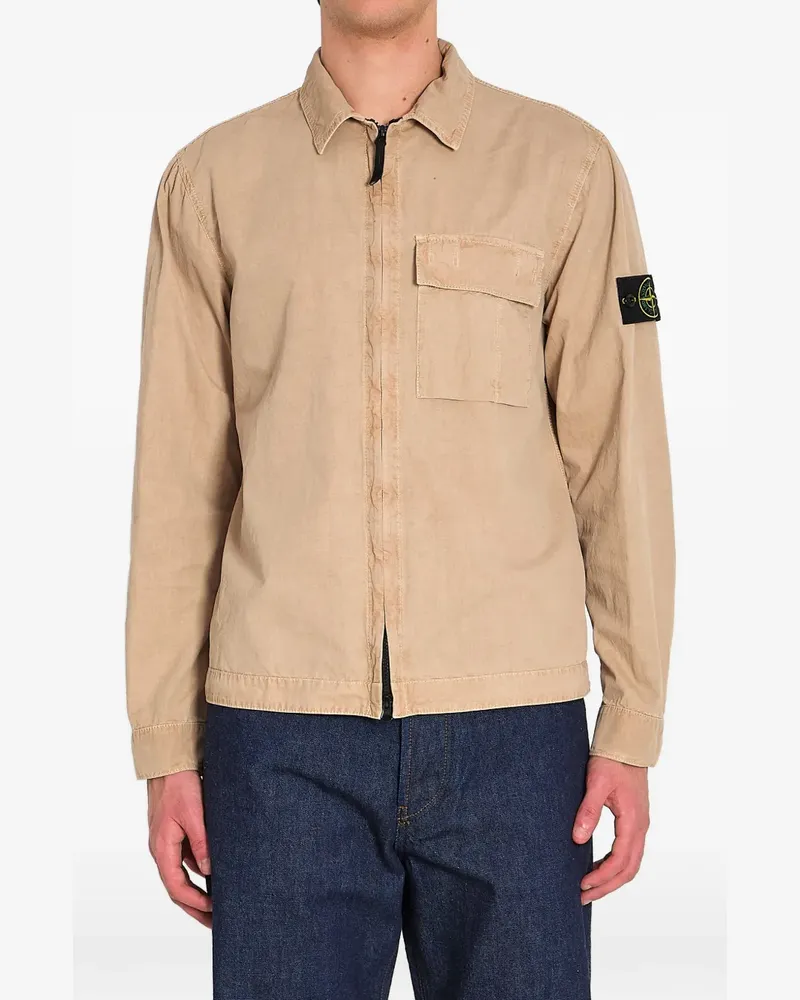 Stone Island Hemdjacke aus Baumwolle - Nude Nude