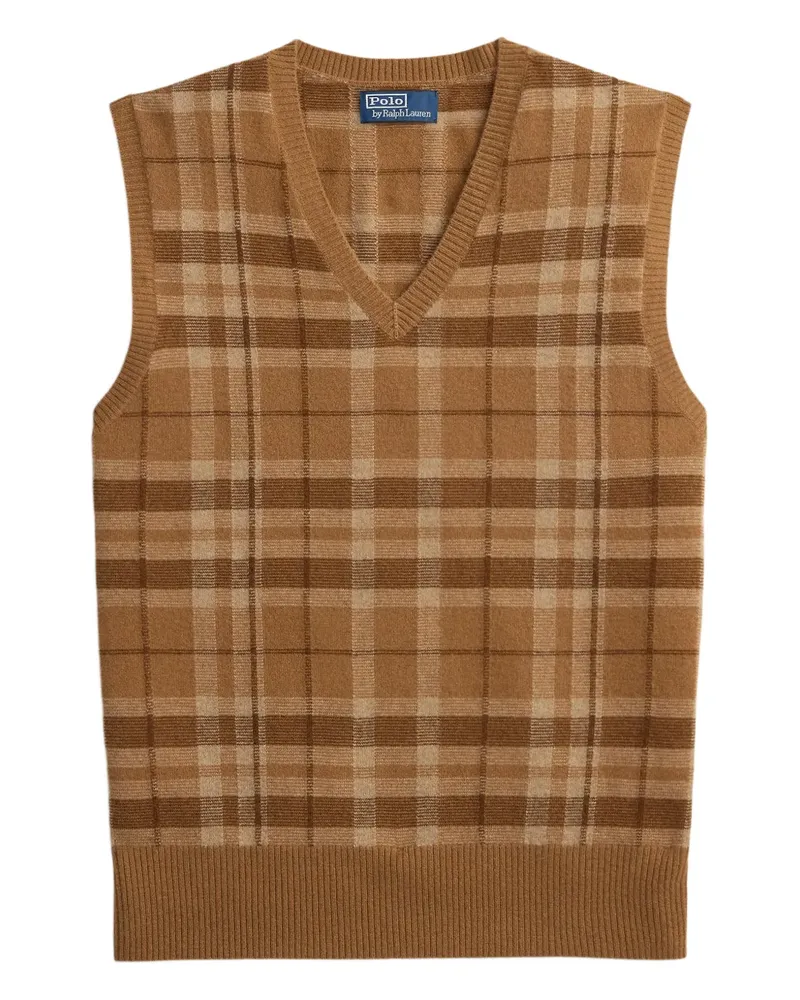 Ralph Lauren Karierte Weste - Braun Braun