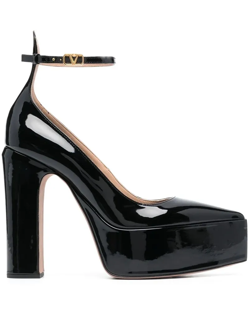 Valentino Garavani Tan-Go Pumps aus Lackleder 130mm - Schwarz Schwarz
