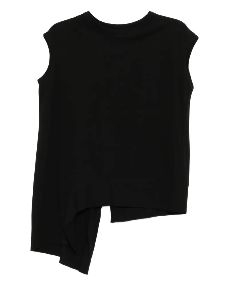 Yohji Yamamoto cotton vest - Schwarz Schwarz