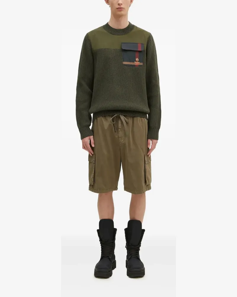 Baracuta x Barbour Miller Pullover mit gerippter Tasche - Grün Grün