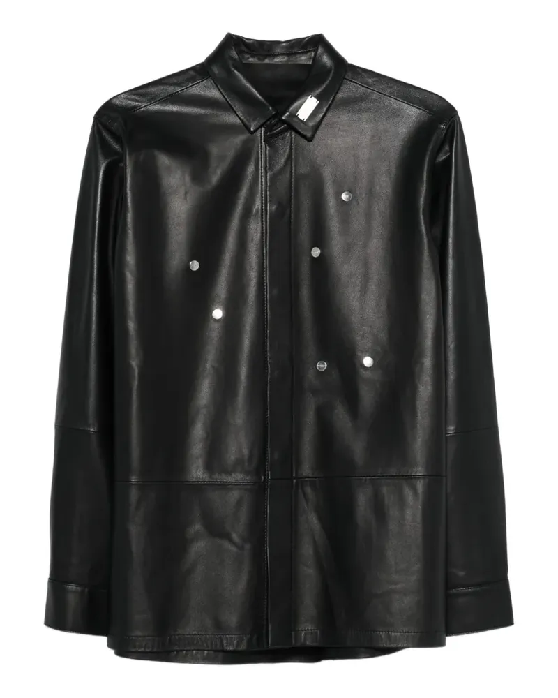 Heliot Emil Geknöpftes Hemd aus Leder - Schwarz Schwarz