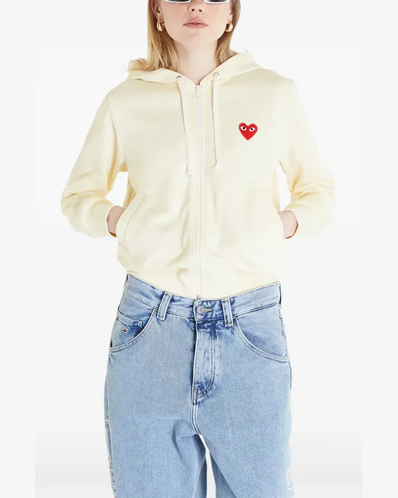 Comme des Garçons Kapuzenjacke mit Herz-Logo - Nude Nude