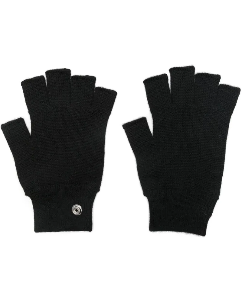 Rick Owens virgin-wool fingerless gloves Schwarz