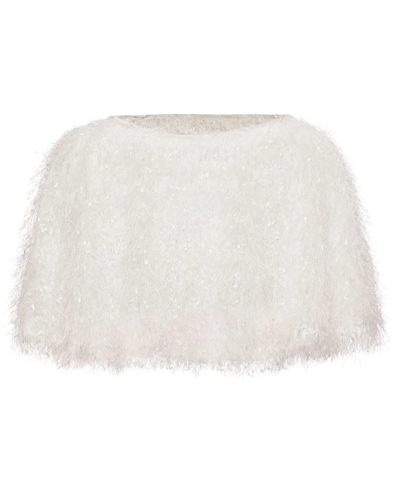 UNREAL FUR Pluma Cropped-Cape Weiß