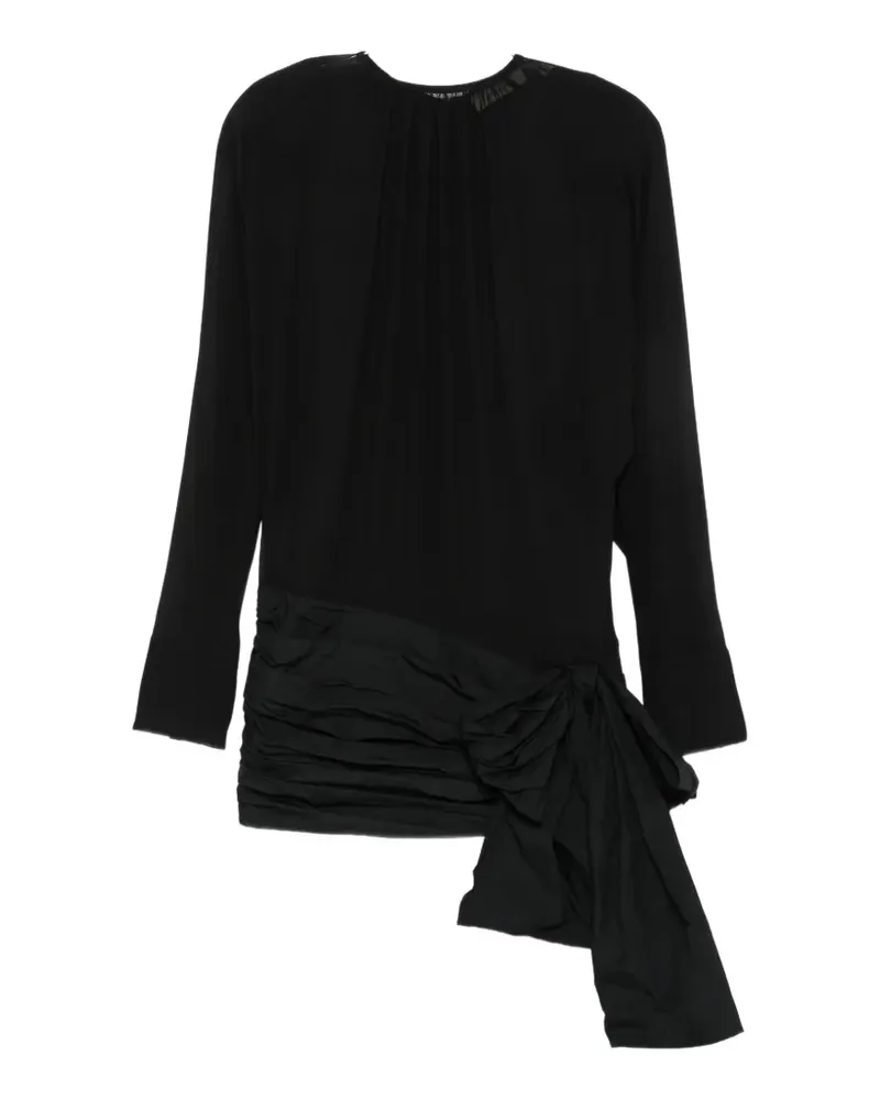 Entire Studios Gerafftes Minikleid mit Schleifendetail - Schwarz Schwarz