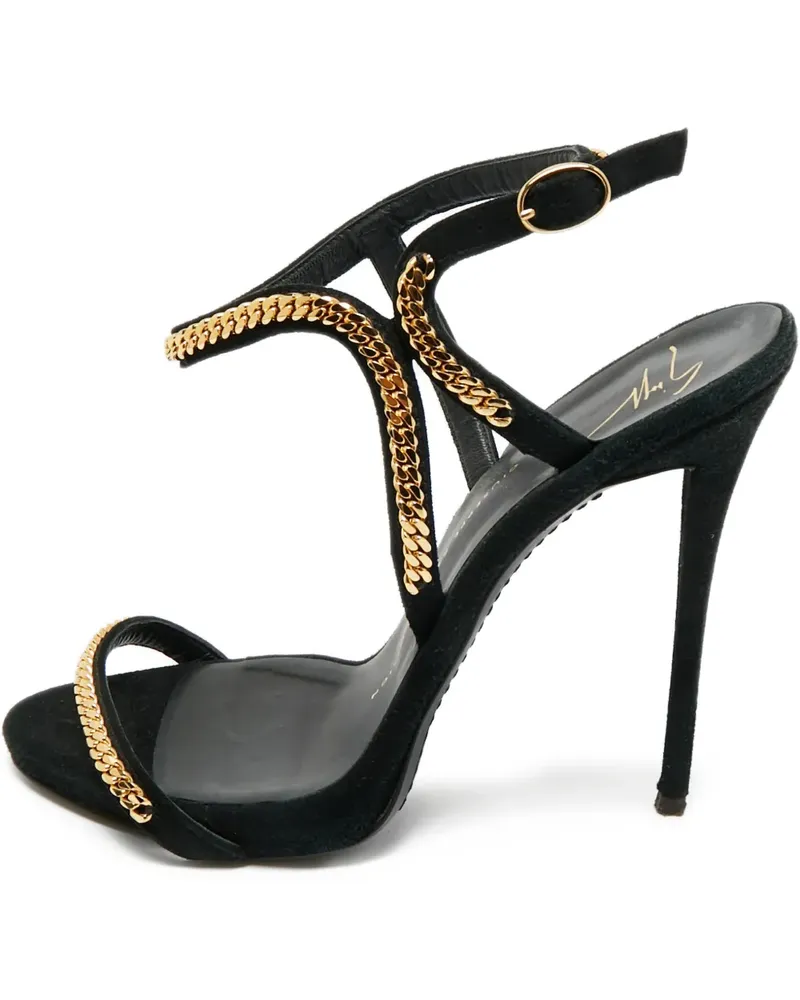 Giuseppe Zanotti Coline chain-embellishment heeled sandals - Schwarz Schwarz