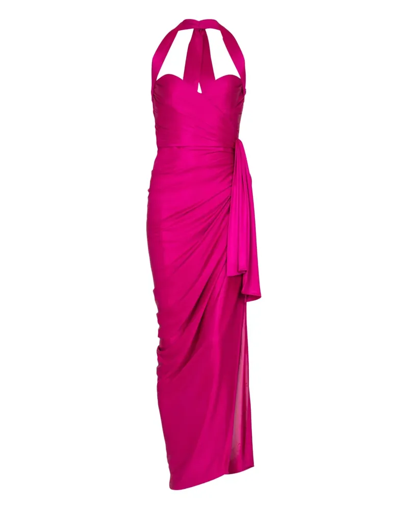 Balmain Drapiertes Minikleid aus Jersey - Rosa Rosa