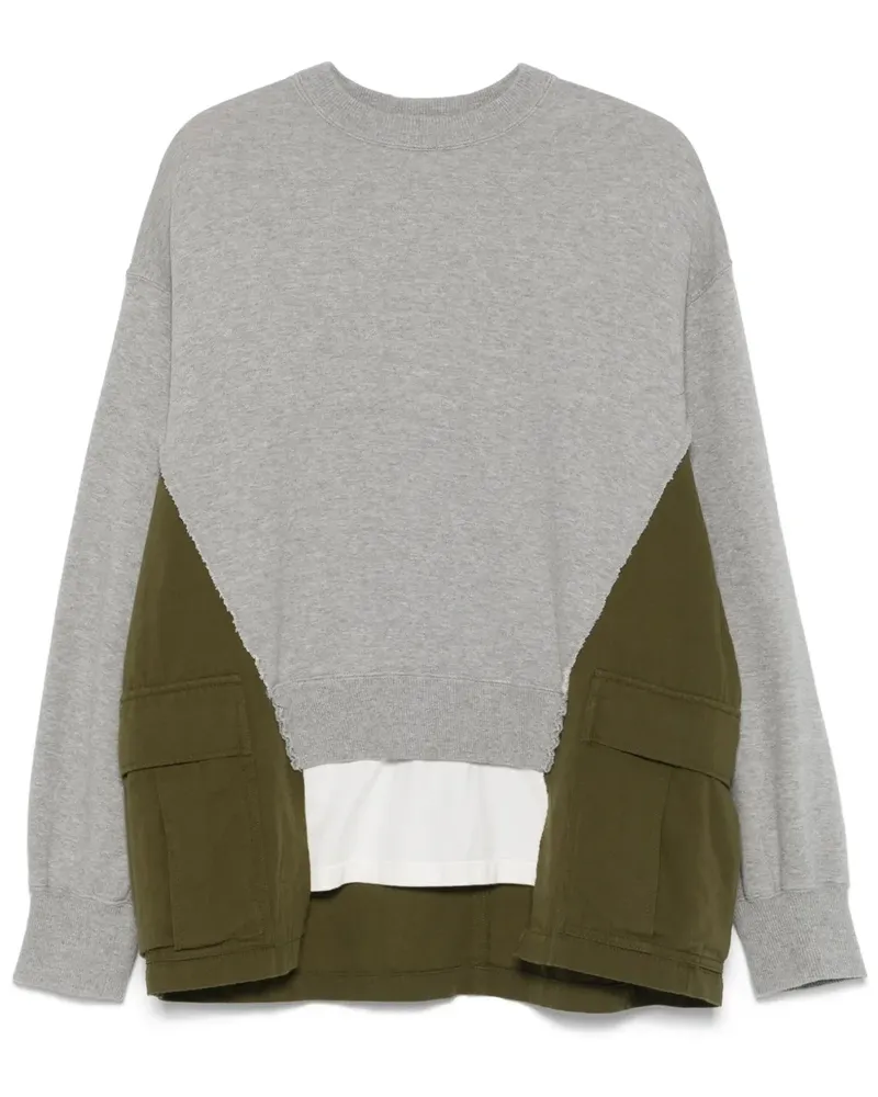 Undercover Sweatshirt mit Einsatz - Grau Grau