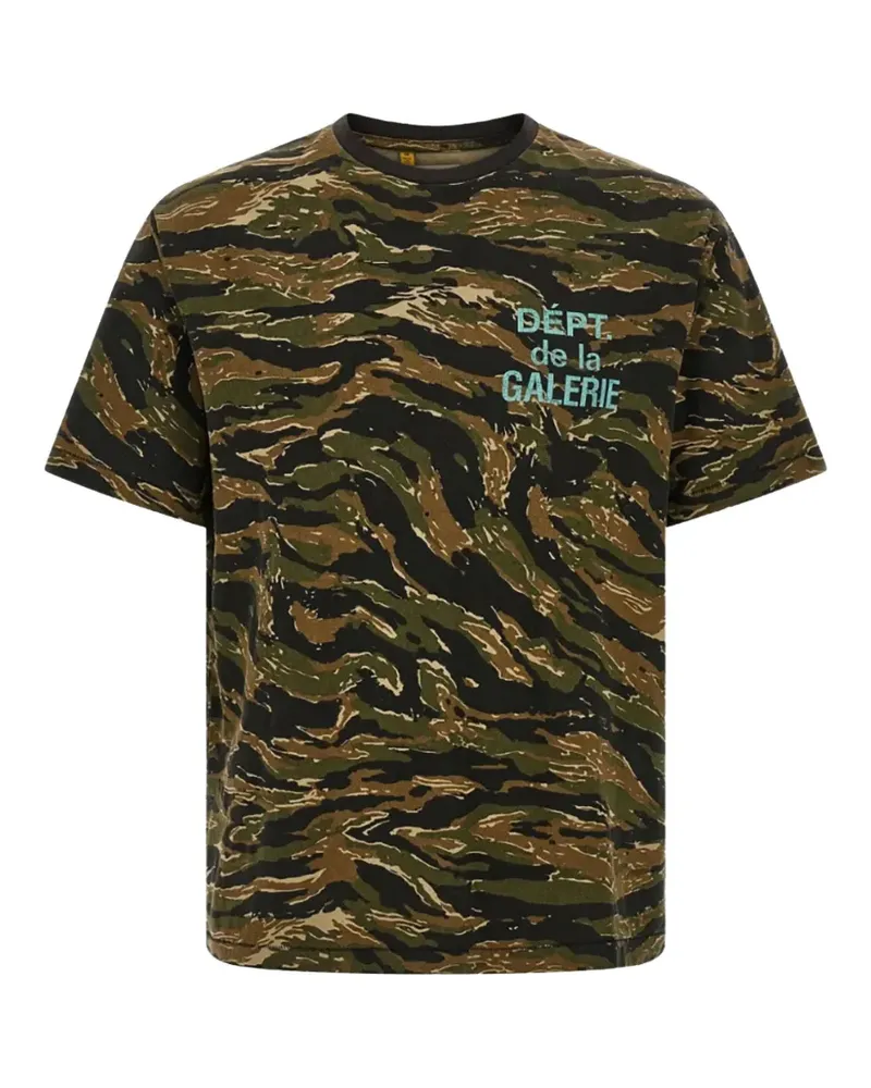 GALLERY DEPT. logo-print tiger-camo T-shirt - Grün Grün