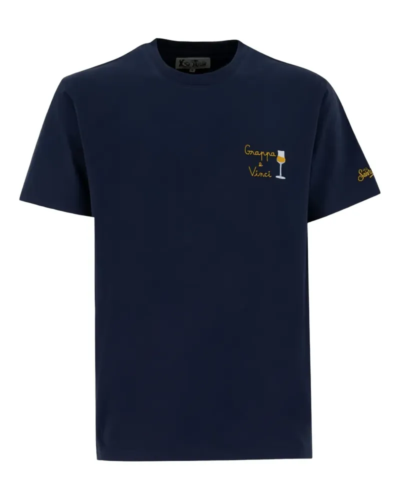 MC2 Saint Barth Arnott T-Shirt mit Stickerei - Blau Blau