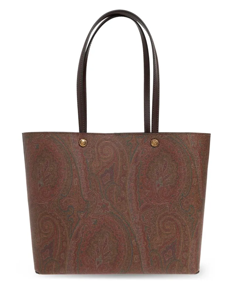 Etro Großer Shopper aus Paisley-Jacquard - Braun Braun