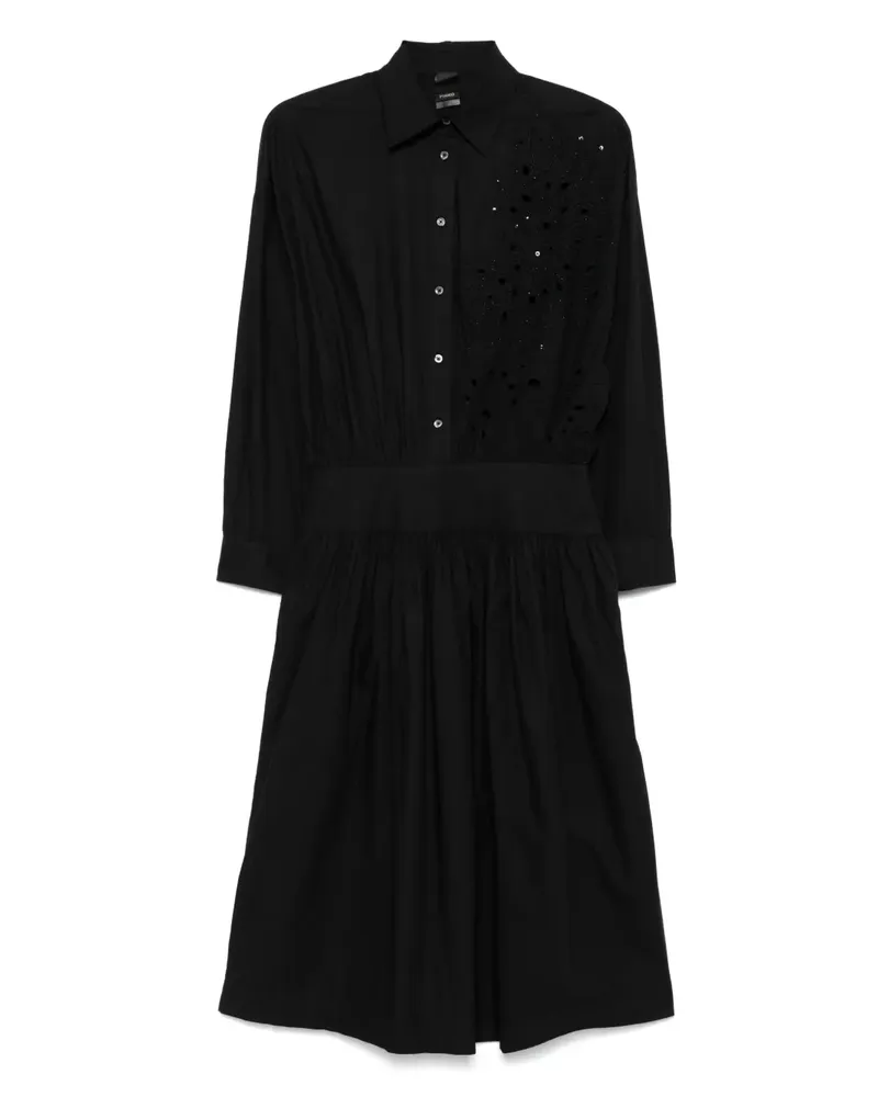 Pinko Midikleid aus Baumwolle - Schwarz Schwarz