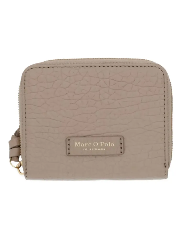 Marc O'Polo grained-leather zip-around wallet - Nude Nude